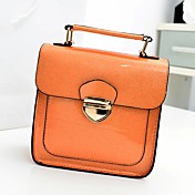 Fenghui Women'S Orange Vintage Style Pu Leather Shoulder Bag Crossbody&Messenger Tote