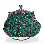 BPRX New Women'S Exquisite Shape Paillette Evening Bag  (Green)
