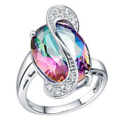 Brass And Platium Plated With Crystal Rings(More Colors)