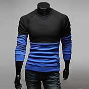 Tizeland Men's All-Match Long Sleeves Contrast Color T-Shirt