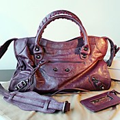 Women's Medium Classic Handbag Motorcycle Bag Fashion Stylish Tote Shoulder Bags 