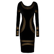 MS Black Sexy Slim Fit Unique Dress