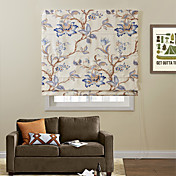 Country Retro Floral Blossoms Eco-friendly Roman Shade