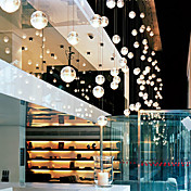 Modern Crystal 1 Light Pendant In Globe Shade