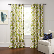 (One Pair) Country Fresh Style Artistic Jacquard Eco-friendly Curtain