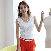 CHAOLIU Women's Fashion Sleeveless Solid Color Chiffon T Shirt