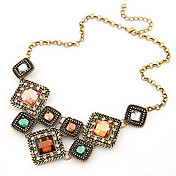 ETO Square Geometric Gem Necklace