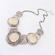 A&B Europe exaggerated retro new Screen Colorstone necklace (Cream)