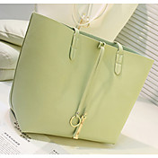 Smiling Women's Fashion PU Simple Style Tote 8163