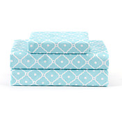 Sheet Set,4-Piece Microfiber Geometric Green with 12