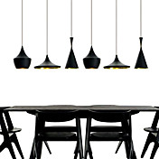 Pendant,3 Light, Industrial Black Iron Aluminum Spinning