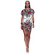 Women's Floral Print Leisure Bodycon Elegant Dress