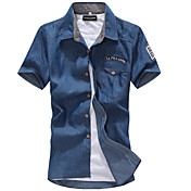 Fxfs Men's Korean Style Slim Short Sleeve Shirt