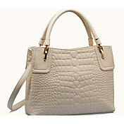 OPPO BAO Women's PU Leather Solid Color Embossing Tote