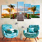 Stretched Canvas Art Coastal Views Scenery Set of 5