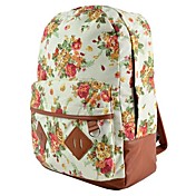 Women's Fashion Canvas Flower Rucksack Backpack School College Travel Cabin Bag