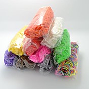  DIY Twistz Silicone Bandz  Rubber Bands Bracelets  Rainbow  Loom Style for Kids with 600pcs Bands and 24 S-clips