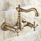 Antique inspired Kitchen Faucet - Wall Mount (Antique Brass Finish