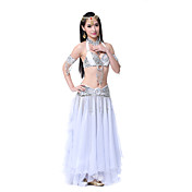 Performance Women's Chiffon Belly Dance Double Split Skrit