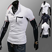 Menmax Bodycon Lapel Neck POLO Shirt