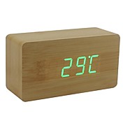 Shibaojia ® LED Clock Wooden Clock Sound Control Fasionable Design M9