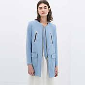 YINBO Solid Color Loose Fit Long Sleeve Fashion Coat