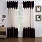 (Two Panels) Neoclassical Floral Jacquard Montage Chenille Curtain