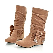 Women's Low Heel Fashion Boots Mid-Calf Boots With Bowknot (More colors)