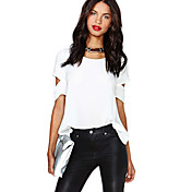 SWD Fashion Chiffon Loose Cutwork Shirt (White)