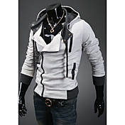 Nono Men Slim Zipper Hooded Fleece Coat