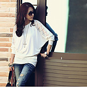 SW Korean Style Lace Splice Long Bat Sleeve T Shirt