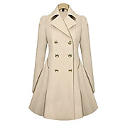 Z.Y.P Women's New Autumn Winter CommutingSlim Thin OL Medium Long Windbreaker Coat