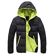 Senleisi Men's Cotton Candy Color Hooded Coat