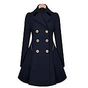 Z.Y.P Women's New CommutingSlim Thin OL Medium Long Windbreaker Coat