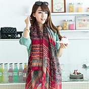 LOVE QUOTES Women's Fashion Bohemia Print Red Shawl/Scarf 170*80cm_40387238206