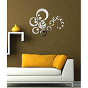 3D Modern Style Acrylic DIY Ring Mirror Wall Clock
