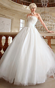 Ball Gown Sweetheart Floor-length Organza Wedding Gown