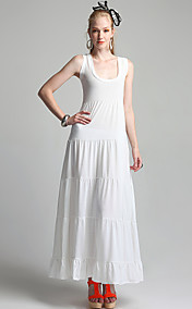 Camisole Neckline Gathered Frills Long Women's Dresses(18010BC217-0851)