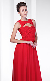 Sheath/Column V-neck Floor-length Chiffon Evening Dress inspired by Odette Yustman at Oscar