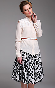 TS Open-shoulder Lace Blouse Shirt