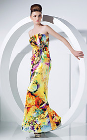 Trumpet/Mermaid Strapless Floor-length Charmeuse Evening Dress