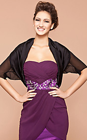 Short Sleeve Silk/ Polyester Office & Career Jackets/ Wraps
