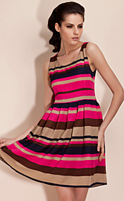 TS Irregular Stripe Swing Dress