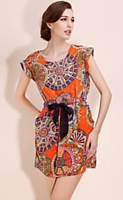 TS Gorgeous Print Drawstring Dress (More Colors)