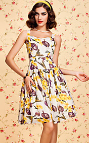 TS VINTAGE Fruit Print Swing Dress