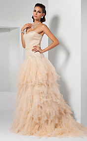  Ball Gown Sweetheart Sweep/ Brush Train Tulle Evening Dress inspired by Kristen Wiig at Oscar