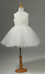 Chiffon Flower Girl Dress With Flowers