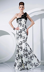 Trumpet/Mermaid One Shoulder Floor-length Taffeta Evening Dress