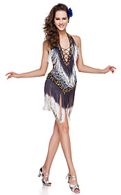 Dancewear Polyester With Tassels/Sequins Performance Latin Dress Built In Bra For Ladies More Colors 