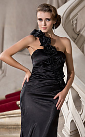 Trumpet/Mermaid One Shoulder Floor-length Stretch Satin Evening Dress 